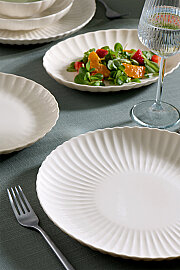 Kütahya Porselen Bone Luz Form 27 Parça 6 Kişilik Yemek Takımı 