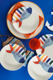 Kütahya Porselen Coastal Living 4 Parça 20 Cm Pasta Tabağı 