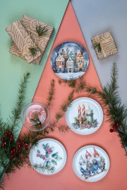 Kütahya Porselen Festive 4 Parça 15 cm Tabak - Kütahya Porselen