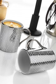 Kütahya Porselen Forest 2li Mug Bardak Platin 10932 - Kütahya Porselen