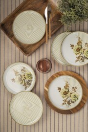 Kütahya Porselen Moderna 6 Kişilik 19 Cm Pasta Takımı Nostalji - Kütahya Porselen