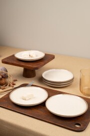 Kütahya Porselen Moderna 6 Parça 15cm Pasta Tabağı Tarçın - KÜTAHYA PORSELEN