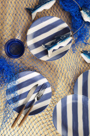 Kütahya Porselen Ocean Line 4 Parça 20 Cm Pasta Tabağı Mavi 