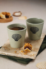 Kütahya Porselen Perla 2 Parça 230 Cc Kupa Yeşil 